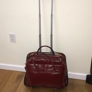 Mcklein Laptop Bag  Red  with detachable wheels-sold